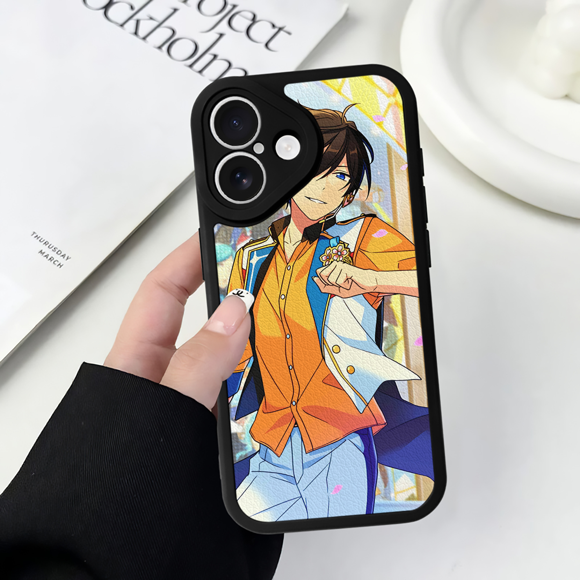 （画像用） あんさんぶるスターズ! Ensemble Stars 【iPhone 16シリーズ対応】シリコンスマホケース（レザー調） 材質：シリコン